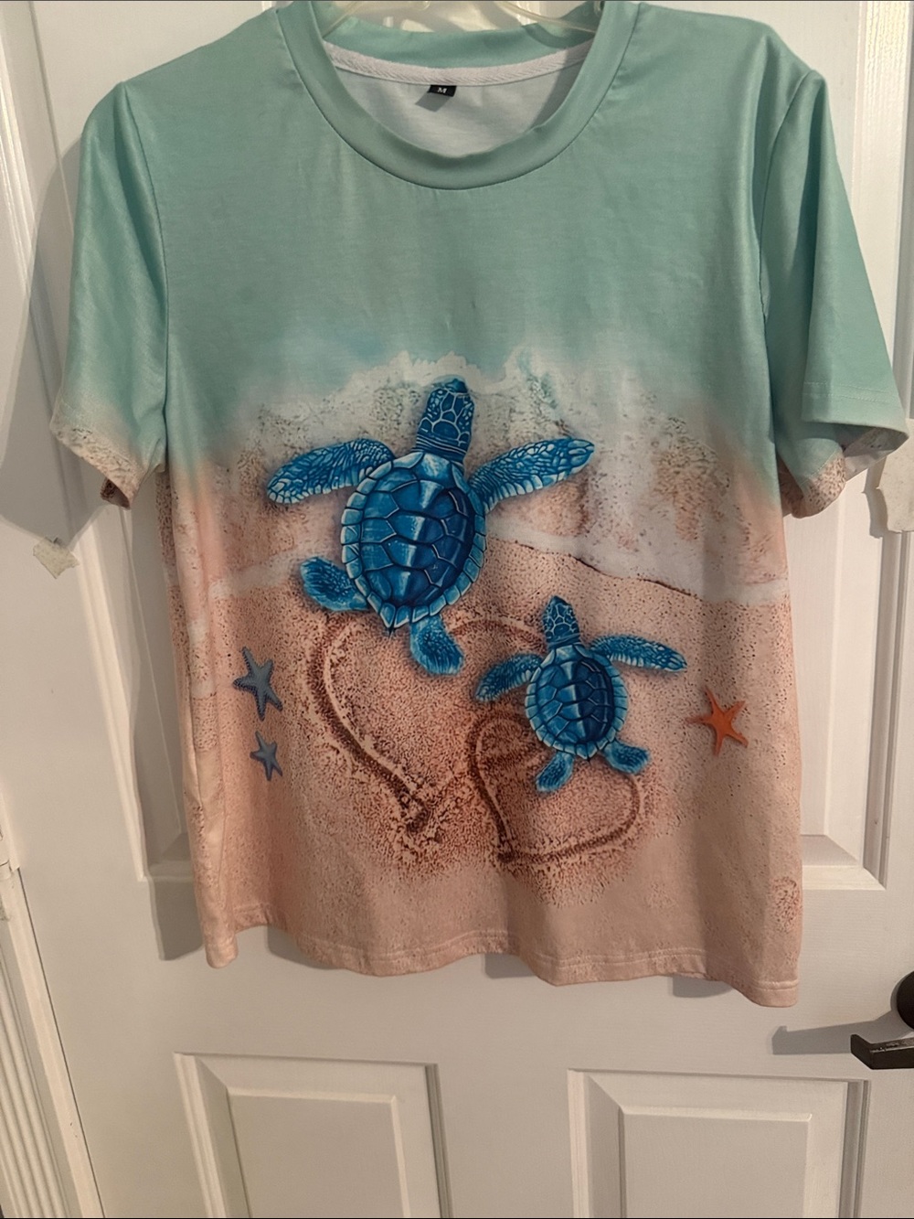 Kids Sea Turtle Graphic Tee - Mint Green & Sand